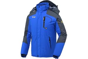 donhobo Jacken Herren Fleece-Futter Winterjacke Wasserdicht Atmungsaktiv Verdickt Warm Winddicht Softshelljacke Outdoor Funktionsjacke mit Abnehmbare Kapuzen