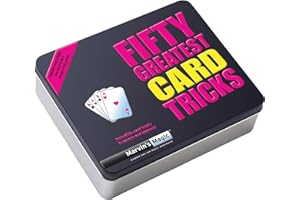 Marvin's Magic - Fifty Greatest Card Age 8+ Tricks Set - Children & Adults Magic Card Set - Includes Card Illusions, Close up and Mind Reading Tricks - Comes In Gift Set Tin - Suitable for +