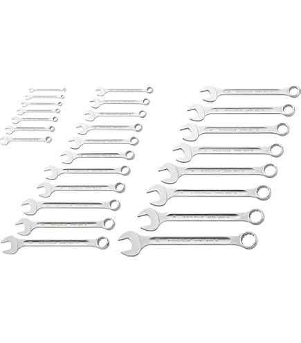 Stahlwille Doppelmaulschlüssel 12a Electric | 7/16 Zoll | Chrome-Alloy-Steel Verchromt | Für Enge Räume