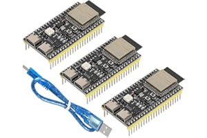 DUBEUYEW 3PCS ESP32-S3 ESP32-S3-DevKitC-1 Módulo WiFi N16R8 + Placa de Desarrollo de Internet Bluetooth 5.0 Expansión de Flash Externo de 16M PSRAM de 8M con un Cable Tipo C (Soldado)
