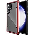 X-Doria RAPTIC Galaxy S23 Ultra Case, Shield (Anodized Aluminum, TPU & Polycarbonate) Protection Case/Cover Designed for Galaxy S23 Ultra (6.8 -Inch) (2023) - Red