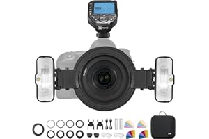 GODOX MF12-K2 Macro Flash Flash con GODOX XproII-S e filtro colorato, 2,4 G Wireless Control, modalità TTL/M, batteria al litio da 3,7 V/6,29 W, compatibile con Nikon, Sony, Canon, Fuji, Olympus e