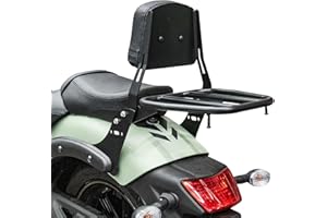 TAZGANTAX Moto Passager Sissy Bar Dossier Coussin Pad Bagage Arrière Rack Compatible avec Vulcan S 650 VN650 EN650 en 650 VN 650 Accessoires 2015 2016 2017 2018 2019 2020 2021 2022