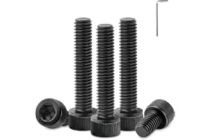 Set med 50 cylindriska sexkantskruvar M6 x 10 mm, svarta