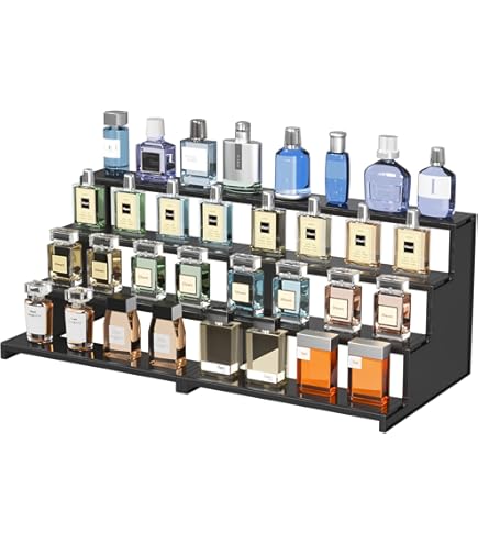 Presentoir Parfum Vitre Acrylique Coffret Rangement Parfums Emfogoo - Bois Noble Avec Tiroir - Organisation élégante Pour Parfums Et Bijoux Coffret Parfum Homme