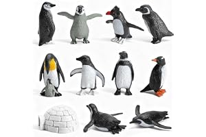 11 Pcs Penguin Figurines Set, Realistic Mini Penguin Toys, Gifts for Kids, Party Decor