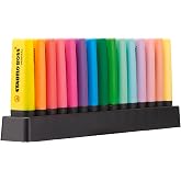 STABILO BOSS ORIGINAL - Fosforlu Kalem - 15'li Masa Seti - 9 Parlak Renk - 6 Pastel Renk