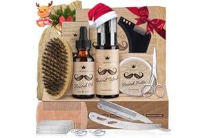‎BLEDRAS Bledras Bartpflege Set für Männer, 11 in 1 Hochwertig Bart Männergeschenke, Bartshampoo, Bartöl, Bartbalsam, Bartkamm,Bartbürste,Aufbewahrungstasche, Weihnachtsgeschenke für Männer