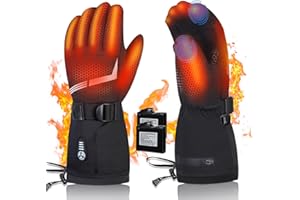 APPFUSHI Beheizbare Handschuhe Herren und Damen, Beheizte Handschuhe Mit 7.4V 3000mAh Wiederaufladbare Batterie, Wasserdicht, 5 Einstellbarer Temperatur, Heizhandschuhe Für Wandern, Radfahren, Skifahren