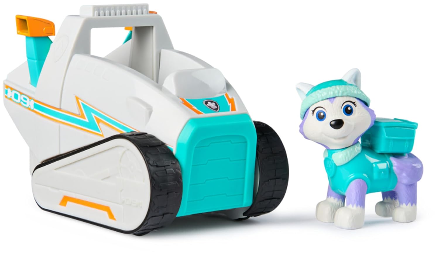 Paw Patrol, spazzaneve di Everest, veicolo giocattolo con action figure da collezione, giocattoli orientati alla sostenibilità per bambini e bambine dai 3 anni in su