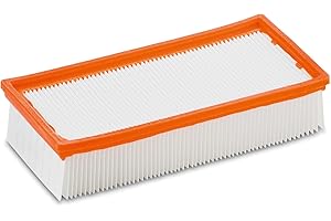 M&M SMARTEK Filtre plissé plat pour aspirateur original Kärcher NT 65/2 Ap, NT 65/2 Eco, NT 65/2 Eco Tc, NT 72/2 Eco Tc, NT 75/2 Ap Me Tc comme 6.904-283.0, 6.904-283