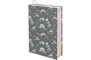 Kuiaobaty Dinosaur Skeleton Print Book Sleeve Cover 11 Inch X 8.7 Inch, Scrapbook Cover Washable Book Protector for Textbooks Notebooks