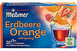‎MEßMER Meßmer Erdbeere-Orange | 20 Teebeutel | Glutenfrei | Laktosefrei | Vegan