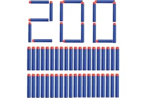 Topways® 200 pcs 7,2 cm Mousse Fléchettes Recharge Dards Refill Bullet pour Nerf N-grève N-Strike Elite série Blasters Pistolet Toy Gun ( Bleu 200 pcs )