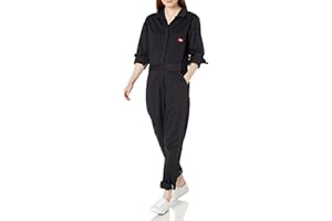 CHEROKEE dickies Women's Long Sleeve Cotton Twill Jumpsuit