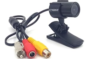 CNDST CCTV HD Mini Bala Cámara de Seguridad 1200tvl 2,8 mm Lente de Gran Angular con Soporte pequeña cámara de vigilancia Interior y Exterior cámara analógica (DST-190CW)