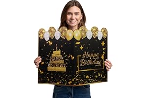 AHPYEUHK Grande Carte Anniversaire 56 * 40.6cm Happy Birthday Carte Cadeau Géante Carte Anniversaire Joyeux Anniversaire Cadeau Pour Femme Maman Petite Amie Collègue Motif Élégant