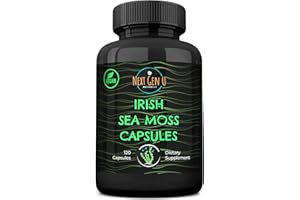 NGU NEXT GEN U NGU Irish Sea Moss Dietary Food Supplement w/Omega-3, Iodine & Perilla Oil, 120 Vegan Capsules to Support & Boost Immune System, Digestion & Thyroid Health