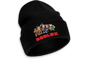 DRIFLO Roblx Beanie, Roblx Knitted Hat, Warm Winter Hat Knitted Hats for Autumn and Winter, W-Inter Gift, Suitable Head Circumference 15-24 inches Black