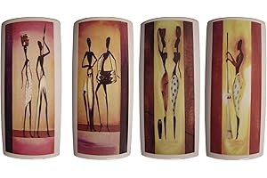 Humidificateurs, Lot de 4 en céramique Sahara, Plat, pour Fixation au radiateur/chauffages, évaporateur d'eau, diffuseurs, Vase Mural a1661