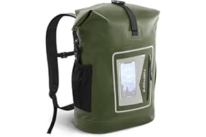 Haimont Waterproof Backpack Dry Bag Floating Roll Top Dry Sack Durable Backpack with Padded for Kayaking, Surfing, Rafting, Fishing, 30L