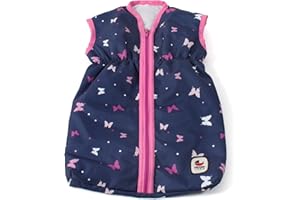 Bayer Chic 2000-Sacco a Pelo Fino a 55 cm, Accessorio per Bambole, Colore Butterfly, Navy-Rosa, 792-33