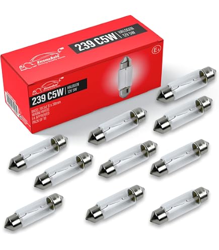 Lot De 2 Ampoules Festoon 12V 10W 264/265 – 11x43 Mm Pour Plaque Immatriculation & Éclairage Intérieur Voiture