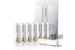 imuto 8 batterie AA ricaricabili al litio 1,5 V (3600-IMU8AA)