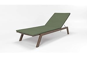 ‎ROLLMAYER Rollmayer Sitzkissen wasserdicht und regenfest für Sonnenliege Auflage Polster für Gartenliege Liegestuhl Strandliege Kollektion Velvet (Olivgrün 21, 190x54x4cm - 2er Set)