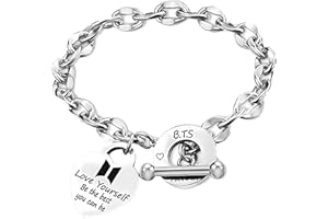 PYTRARTY BTS Pulseras，Pulsera，BTS Pulsera Personalizada，Regalos de Abanico