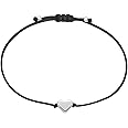 Selfmade Jewelry Armband Damen Handgefertigtes Unikat Silber Schwarz Herz Design, Geburtstagsgeschenk für Frauen, Geschenke f
