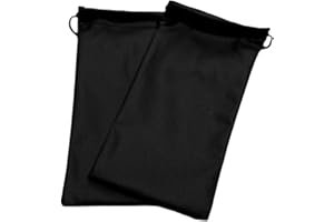 GÉNÉRIQUE Ed Hicks 2x Étui Lunettes de Soleil Souple ⭆ Pochette en Microfibre à Cordon pour Lunettes⭆ Petit Sac de Rangement pour Écouteurs Câbles, Chargeur et Piles ⭆ 17cm x 10cm ⭆ Lavable⭆ Lot du 2⭆ Noir