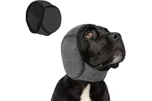 YAWYO Copripadiglioni per Cani, Paraorecchie Regolabile con Chiusura in Velcro, Calmante e Protettivo dal Rumore per Bagno, Toelettatura, Temporali e Fuochi d'Artificio (M)