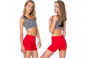 MITAAMI Womens Super Soft Cotton Shorts Elastic Stretch Yoga Sport Knickers UK 8-22 PSL5
