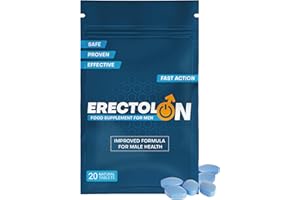 ERECTOLON | Blue 20 Stamina & Energy Tablets for Men | Pills for Men UK | Korean Ginseng | Fast-Acting Tribulus Terrestris Herbal Supplements for Enhanced Performance & Stamina | Long-Lasting Results