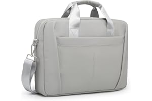 GAOCHY 15-16 Zoll Laptop Umhängetasche Business Aktentasche Wasserabweisend Computer Messenger Taschen, Kompatibel mit MacBook Pro 16, MacBook Air 15 M4 2025, 15,6 Zoll Aspire, Vivobook, Grau