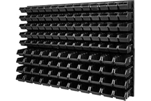 PAFEN Tablica narzędziowa 1152 x 780 mm, ścianka warsztatowa do garażu, 114 kuwet, czarny