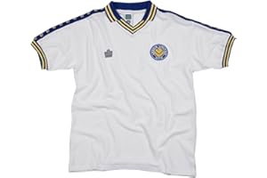 Score Draw Official Retro Leeds United 1978 Shirt Admiral, L, White