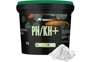 NatureHolic Stabilisateur pH/KH+ pour étang - Augmente la dureté carbonatée et stabilise la valeur du pH - Sans danger pour les poissons et les habitants de l'étang - 1 kg