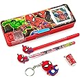 RZA 2023 Pencil Box (5 Items) Combo 1 Pen 1 Pencil 1 Eraser 1 Key Chain Geometry Box Spider.Man Z Pencil Box Combo
