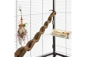 HappyBird | Natur Klettersitzstange Liane 90-100cm für Papageien / 2,5-5cm breit/Sitzstange für Volieren und Käfige