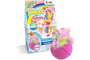 INKEE Greta Gris Set 5 Badbomber med Peppa Pig Figurer, Musslande Badbollar för Barn med Överraskning, Jordgubbsdoft, 5st