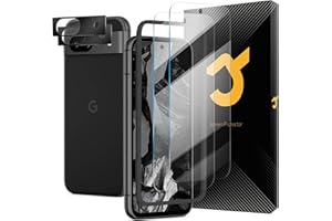 JZG 4 Piezas Protector Pantalla para Google Pixel 8a + Protector de Lente de Cámara, Antihuellas, Sin Burbujas, Dureza 9H, Cristal Templado para Google Pixel 8a 5G