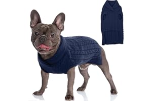 Hjumarayan Sweter dla psa, dzianinowe swetry dla psa, golf, swetry dla psów, małe, średnie rozmiary, ubrania dla małych psów, szczeniak, sweter dla szczeniaka, dla Yorkshire Jack Russell, chihuahua,