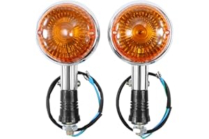 Cyleto Motorcycle Turn Signal Light Indicator Blinker For Yamah-a Virago XV 250 400 535 920 1000 V-Star XVS 400 650 1100 VMax 1200 (Amber)