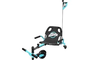 Crazy Cart Shuffle by Razor – Kid-Powered Drifting Go-Kart for Ages 4+, Crazy Cart Drift Bar Technology, Adjustable Frame with 5 Length Settings