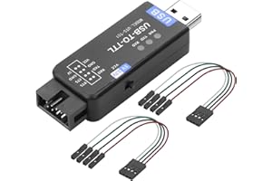 XMSJSIY USB to TTL Converter with CH343G Chip UART Driver Free USB to TTL Serial Converter Adapter with Dupont Cable Compatible with Windows/Linux/Android Suitable for Industrial Equipment