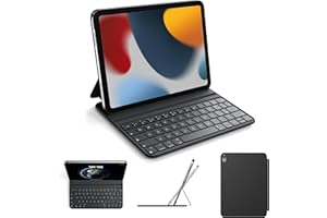 HOU Tastiera Bluetooth per iPad 11a Generazione 2025 (A16) e 10a Generazione 2022, Custodia in Ecopelle con Tastiera, Angolo Ergonomico, Disposizione ltaliana, Nero