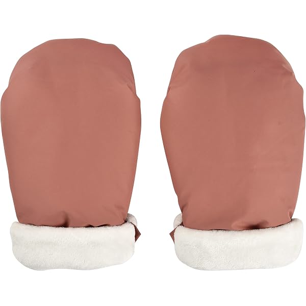 Moufles Aimantées Universelles Pour Poussette Jané - Doublure Polaire, Extérieur Similicuir Imperméable (marron) - 4