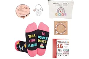 Pluvyze 16 regali per ragazze di 16 anni, regalo per 16 anni, 16 anni, per ragazze, 16 anni, decorazione per il 2009, ragazza, figlia, nipote, sorella, migliore amica, nipote